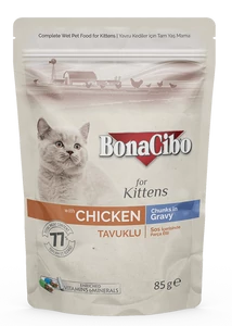 BONACIBO POUCH - WET KITTEN FOOD CHICKEN  85g