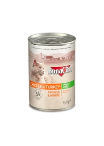 BONACIBO CANNED CAT FOODS CHICKEN & TURKEY 400g