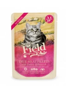 Sam's Field cat pouch kitten pulykafilé brokkolival 85 g