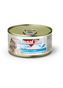 BONACIBO CANNED CAT FOODS PATE SARDINE - TUNA 85g 2024.10 lejárat