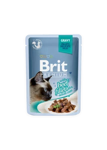 Brit Premium Cat tasakos Delicate Fillets in Gravy with Beef 85g