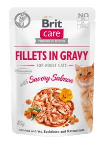 Brit Care Cat Fillets in Gravy with Savory Salmon 85 g