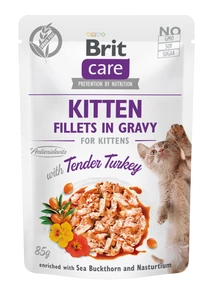 Brit Care Cat Kitten. Fillets in Gravy with Tender Turkey 85 g