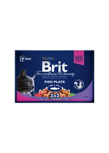 Brit Premium Cat Pouches Fish Plate 4X100G