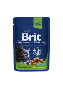Brit Premium Cat Pouches Chicken Slices For Sterilised 100 G