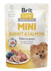 Brit Care Mini Rabbit&Salmon fillets in gravy 85g