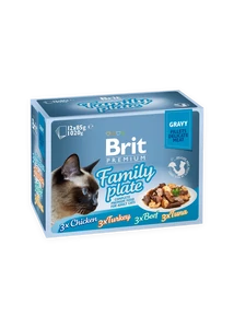 Brit Premium Cat tasakos Delicate Fillets in Gravy Family Plate 12x85g