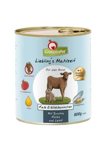 GranataPet Liebling´s Mahlzeit borjú és nyúl konzerv 400 g 6db