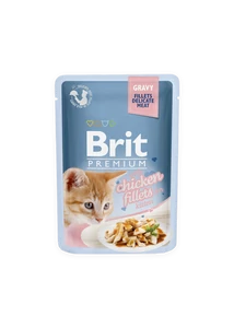 Brit Premium Cat tasakos Delicate Fillets in Gravy with Chicken for Kitten 85g