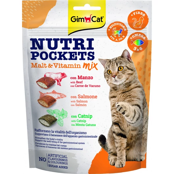 Gimborn Gimcat SNACK NUTRI POCKETS MALT&VITAMIN MIX 150G