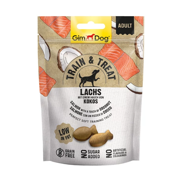 Gimborn Gimdog SNACK TRAIN&TREAT LAZAC&KÓKUSZ 125 G