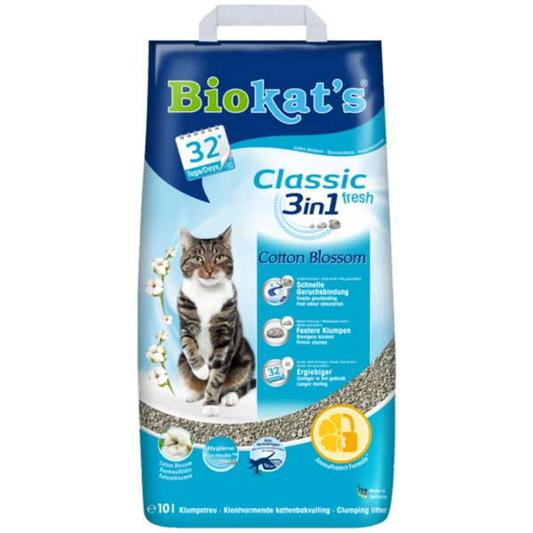 Gimborn Gimcat BIOKAT'S CLASSIC FRESH 3IN1 ALOM COTTON BLOSSOM 10 L