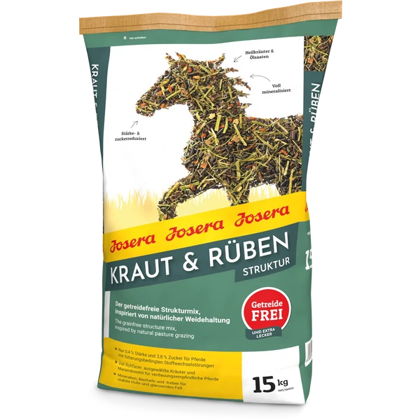 Josera Kraut & Rüben Struktur 15 kg lovaknak Josera Kraut & Rüben Struktur 15 kg lovaknak