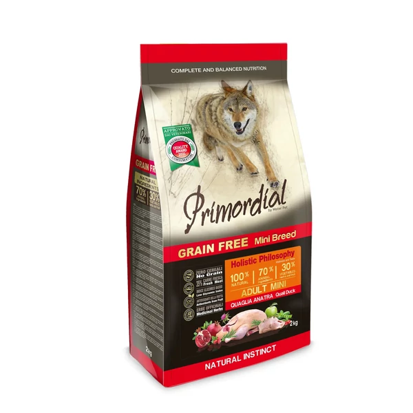 PRIMORDIAL-GRAIN-FREE DOG Mini Adult Fürj&Kacsa 6 kg