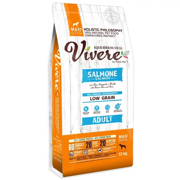 VIVERE LOW GRAIN DOG MAXI Adult Salmon 12kg