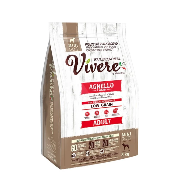 VIVERE LOW GRAIN DOG MINI Adult Lamb 3kg