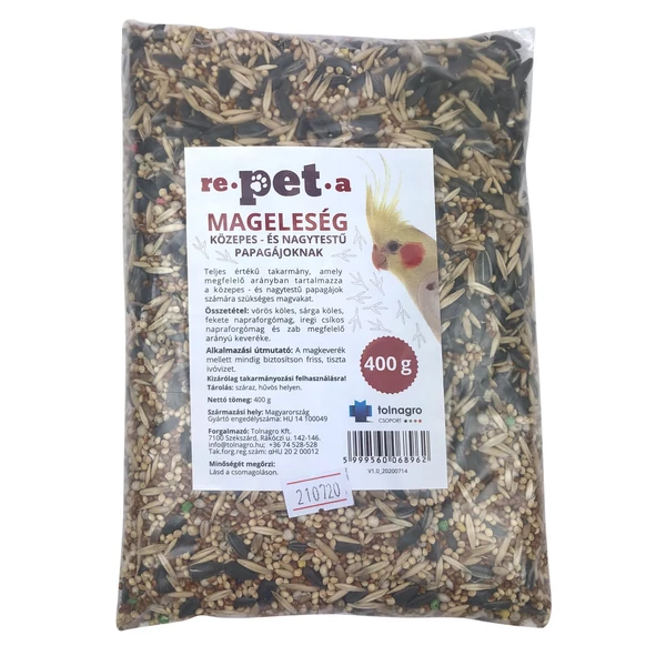 Repeta madáreleség nagy papagáj 400g