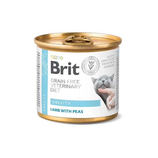 Brit GF Veterinary Diet Cat Cans Obesity 200 g