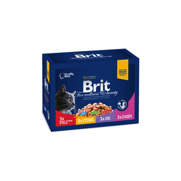 Brit Premium Cat Pouches Familiy Plate 12X100G