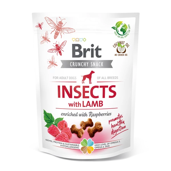 Brit Care Dog Crunchy Cracker Insects with Lamb and Raspberries 200g