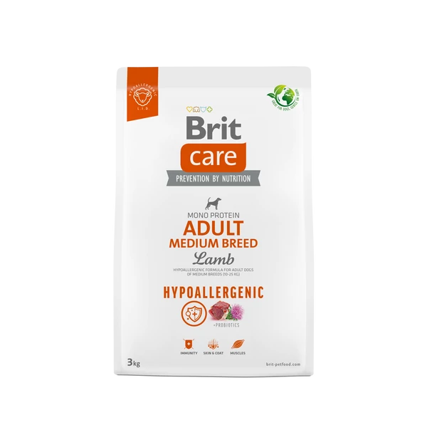 Brit Care Dog Hypoallergenic Lamb Adult Medium Breed 3 kg