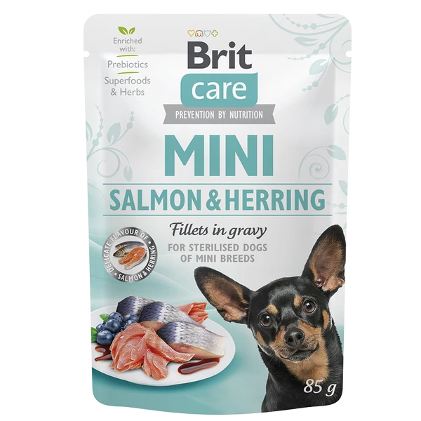 Brit Care Mini Salmon&Herring sterilised fillets in gravy 85g