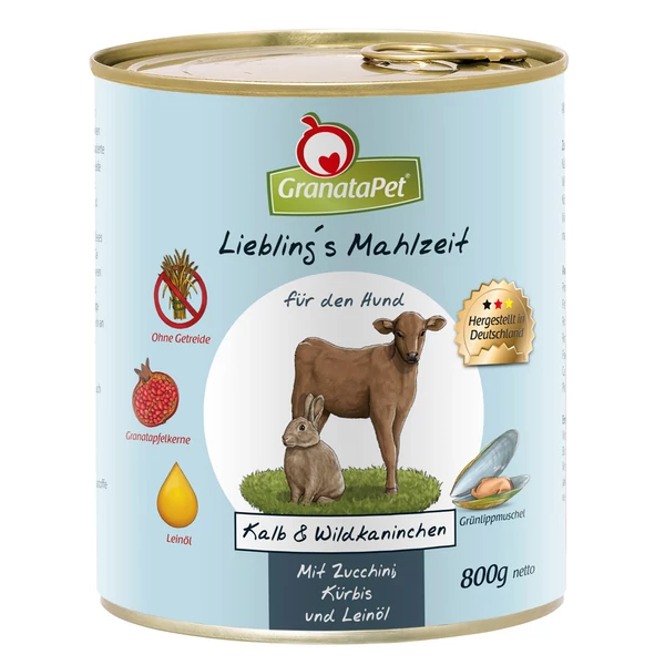 GranataPet Liebling´s Mahlzeit borjú és nyúl konzerv 400 g