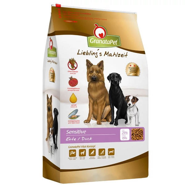 GranataPet Liebling's Mahlzeit Sensitive kacsa felnőtt kutyatáp 10 kg 2db