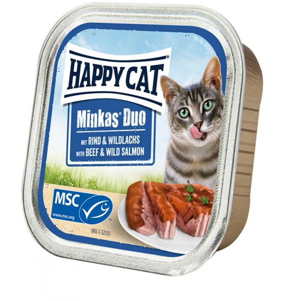 HAPPY CAT MINKAS DUO MARHA-VADLAZAC 100 G