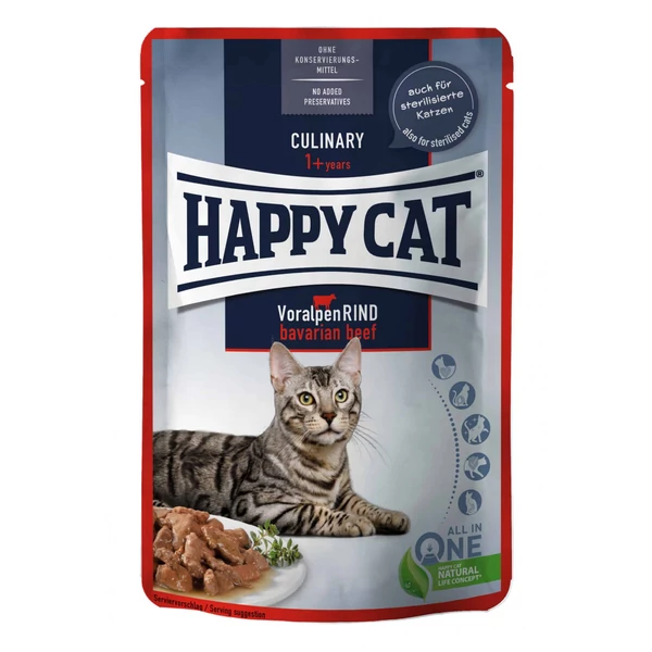 Happy Cat POUCH SZÓSZ CULINARY MARHA 85g