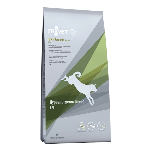 TROVET Hypoallergenic HORSE&amp;POTATO Diet (HPD)  száraztáp kutyáknak 3kg