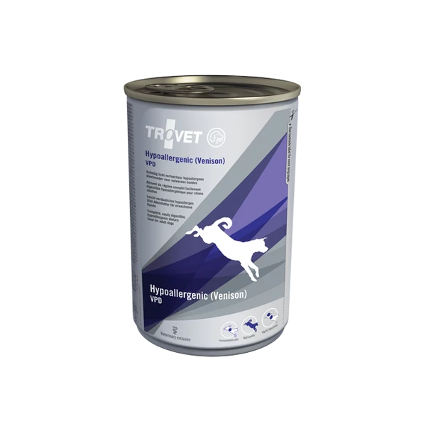 TROVET Hypoallergenic VENISON&amp;POTATO Diet/VPD kutyáknak 400g konzerv
