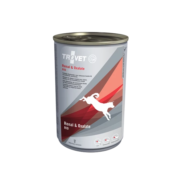 TROVET RENAL&amp;OXALATE DIET/RID konzerv felnőtt kutyáknak, 400g