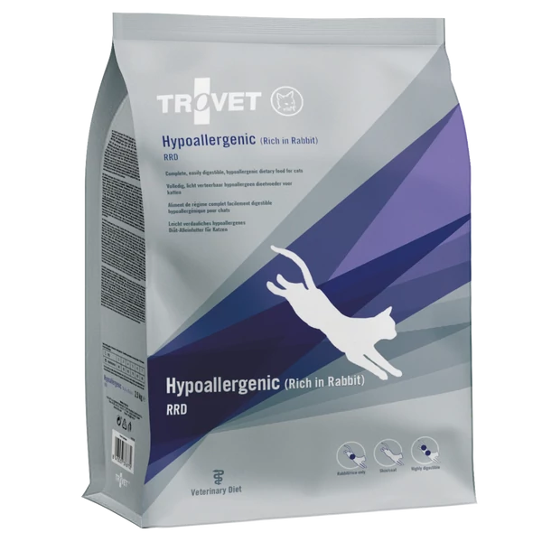 TROVET Hypoallergenic RABBIT&amp;RICE Diet/RRD macskáknak 500 g