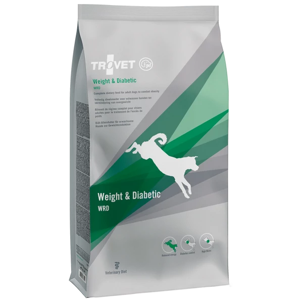 TROVET WEIGHT&amp; DIABETIC Diet./WRD száraztáp kutyáknak, 3 kg