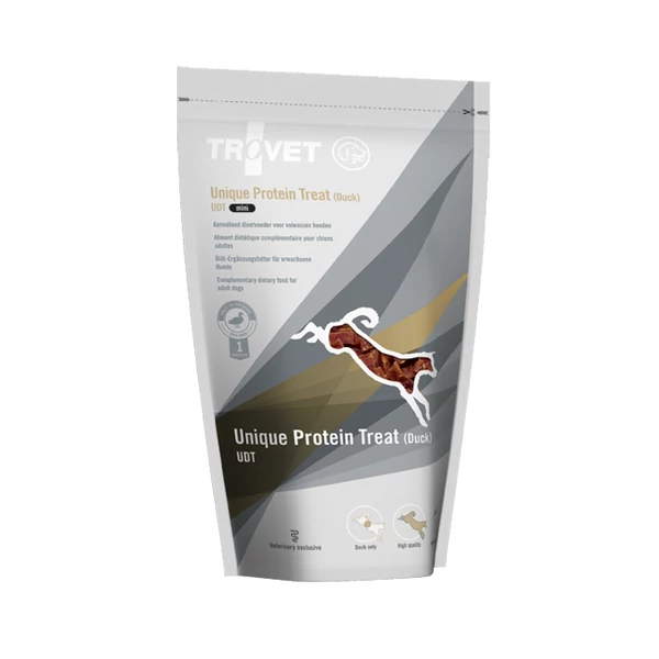 TROVET Unique Protein Duck Mini (UDT) jutalomfalat kistesű kutyáknak, 125g