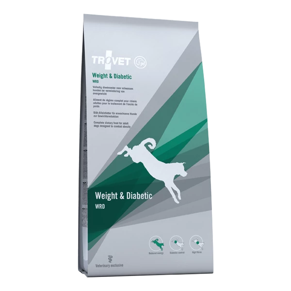 TROVET WEIGHT&amp;DIABETIC Diet (WRD)  DOG száraztáp kutyáknak, 12,5kg